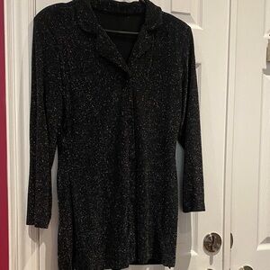 Black Sparkly Long Sleeve Top